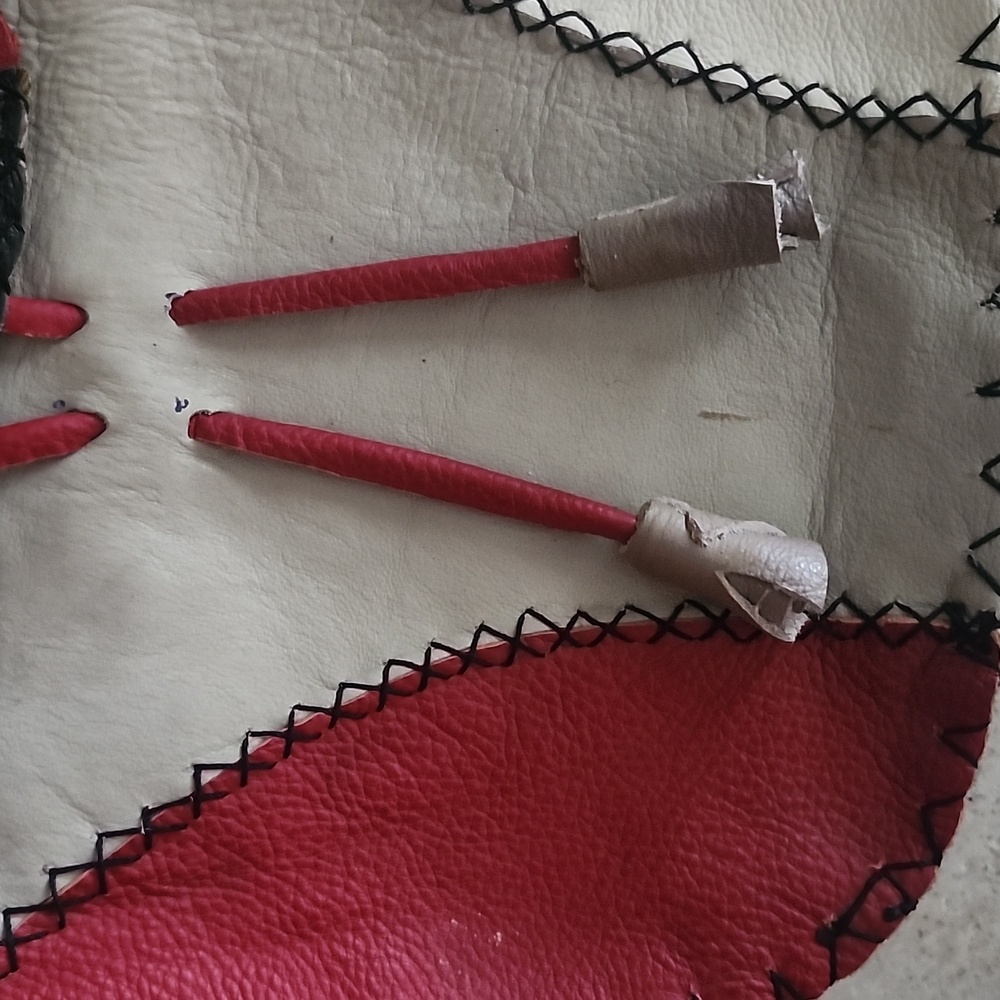 Handcrafted Unique Multicolor Leather Shoulder/Cr… - image 3